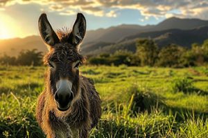 burro staring straight at the camera