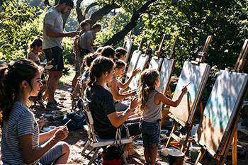 plen aire drawing class for kids